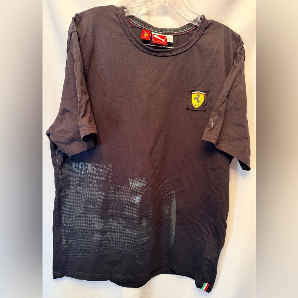 Ferrari‎ Scuderia Size XL Formula 1 2008 Puma Black Short Sleeve T-Shirt Black